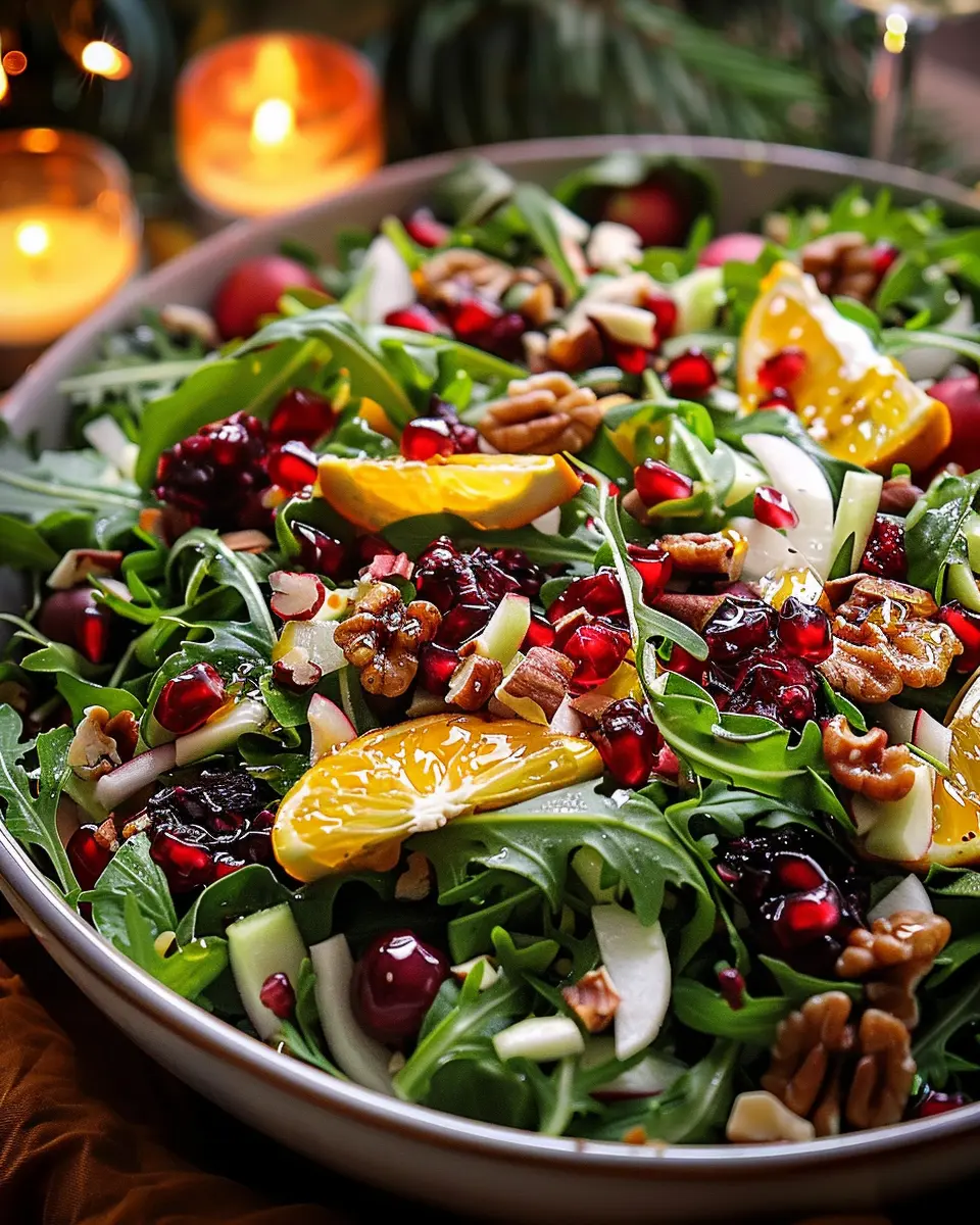 Christmas Salad with Honey Mustard Dressing: A Festive Delight