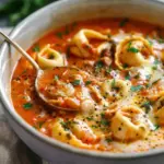 Cheesy Tomato Tortellini Soup