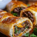 Easy Garlic Butter Beef Cheeseburger Rollups