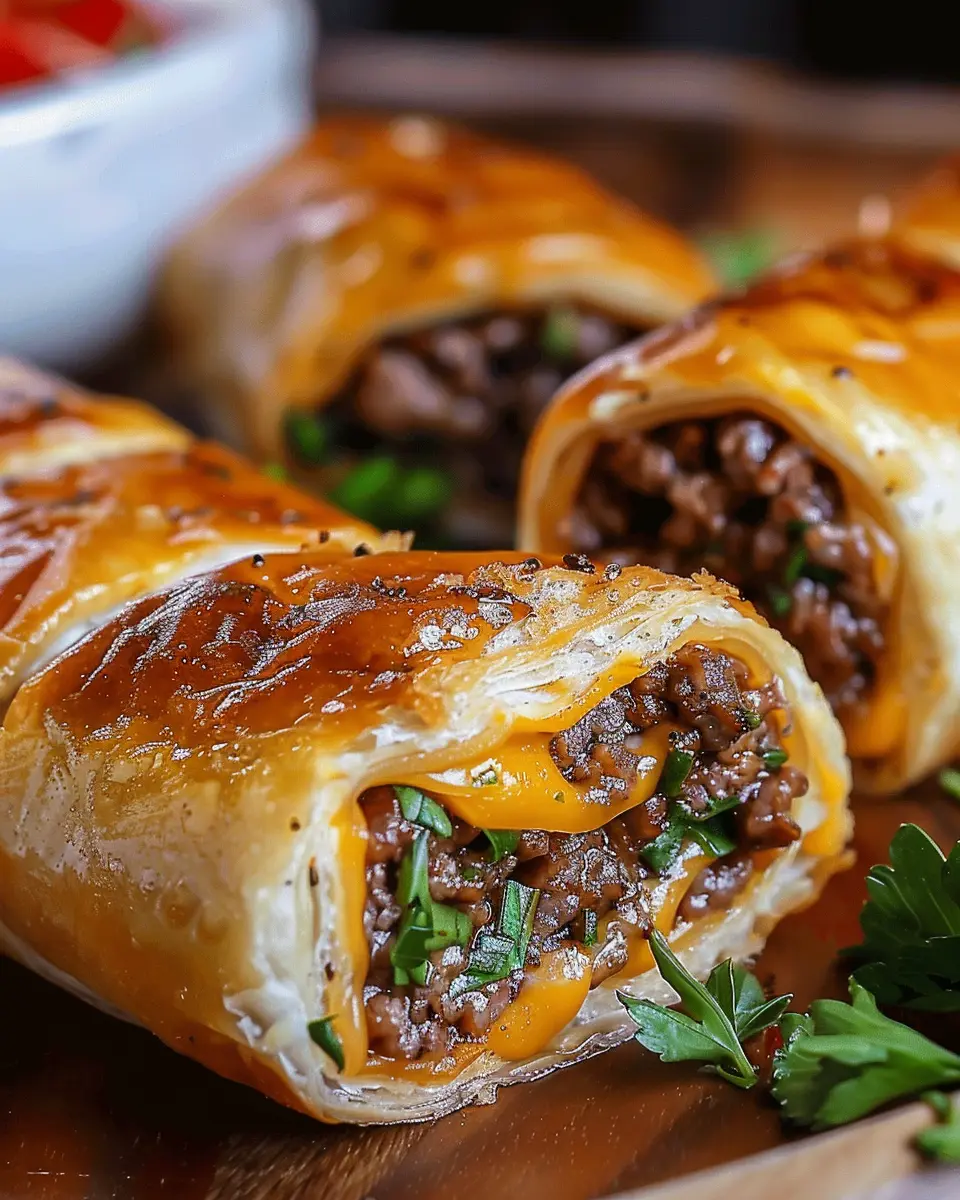 Easy Garlic Butter Beef Cheeseburger Rollups: A Juicy Delight at Home