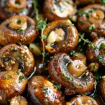 Roasted Mushrooms in a Browned Butter, Garlic and Thyme Sauce