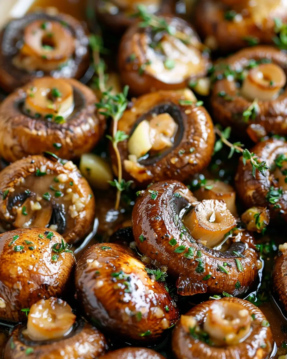 roasted mushrooms sauce: Indulgent Treat with Browned Butter and Thyme