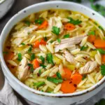 Chicken and Orzo Soup with Garlic and Paprika