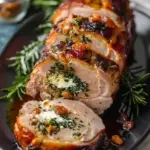 Apricot Boursin Stuffed Pork Loin