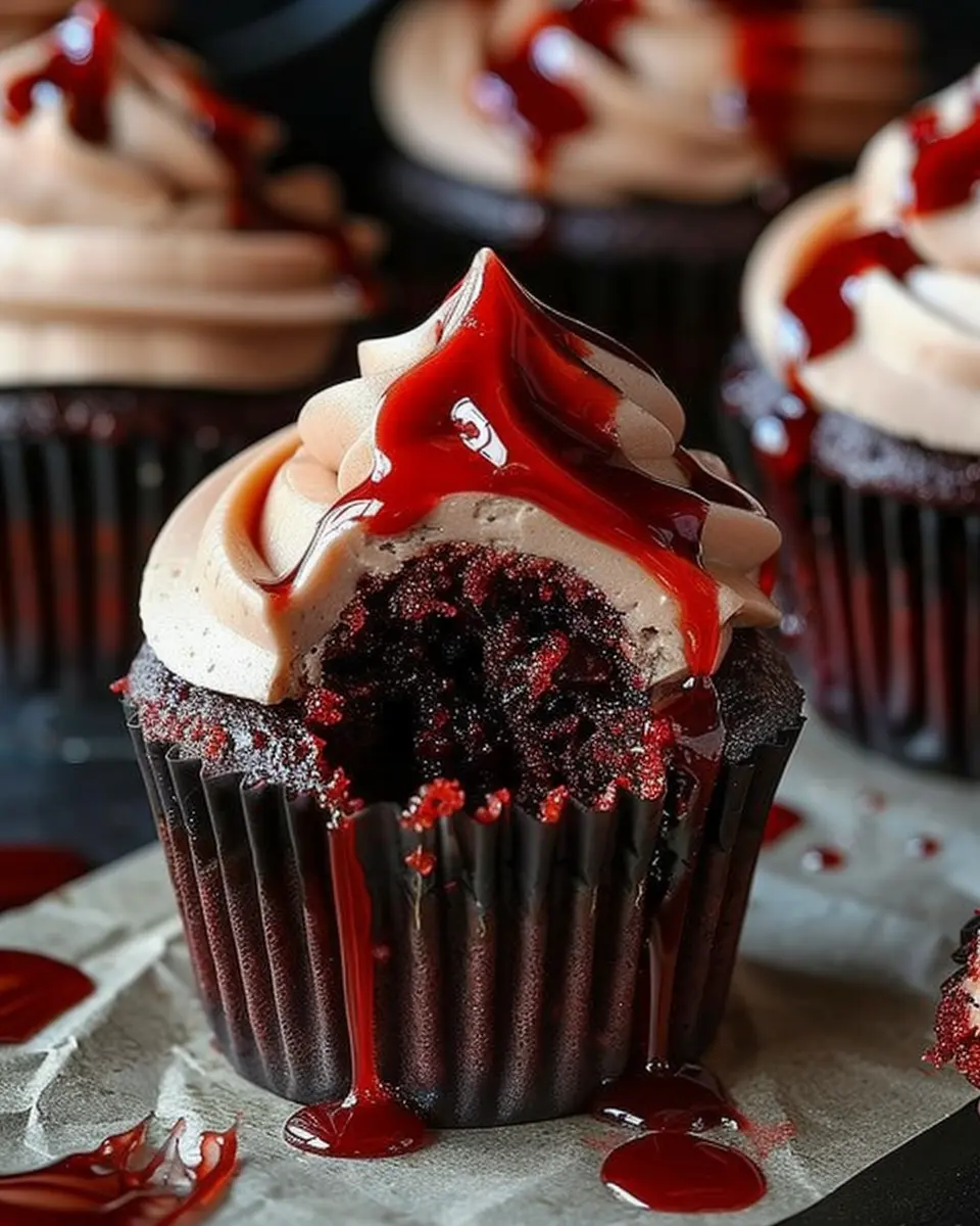 Vampire Bite Halloween Cupcakes: A Sinisterly Sweet Treat