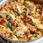Creamy Tuscan Chicken Orzo