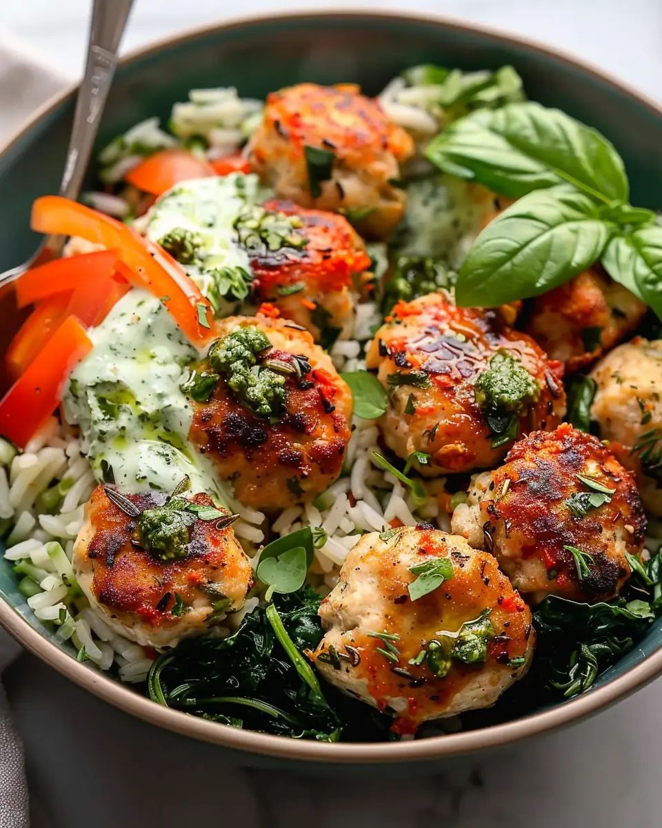 Herbed Chicken Meatball Bowl Recipe: Easy &amp; Flavorful Meal Idea