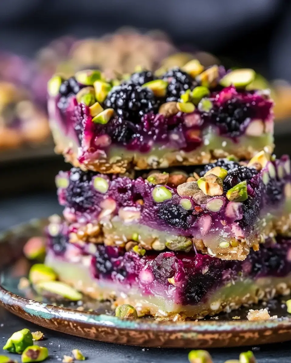 Blackberry Pistachio Dream Bars: An Irresistible Delight at Home