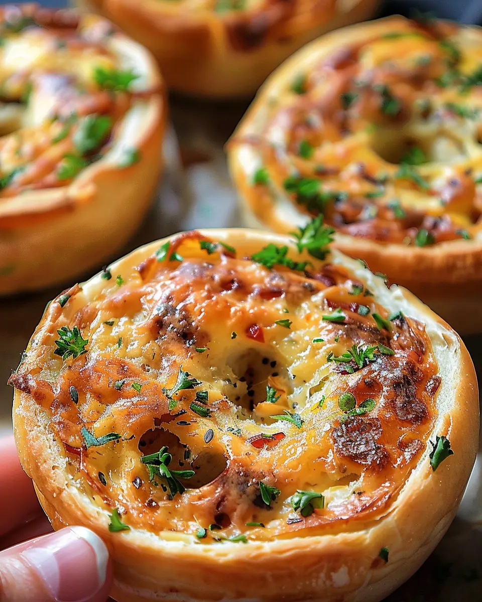 Quiche Stuffed Bagels: Easy Turkey Bacon &amp; Chicken Ham Delight