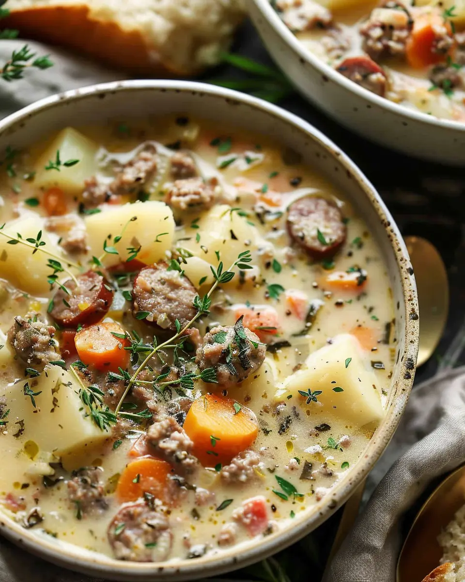 Comforting Potato and Sausage Chowder: A Heartwarming Family Favorite