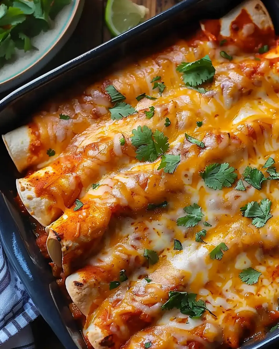 Easy Bean and Cheese Enchiladas Made with Fresh Ingredients