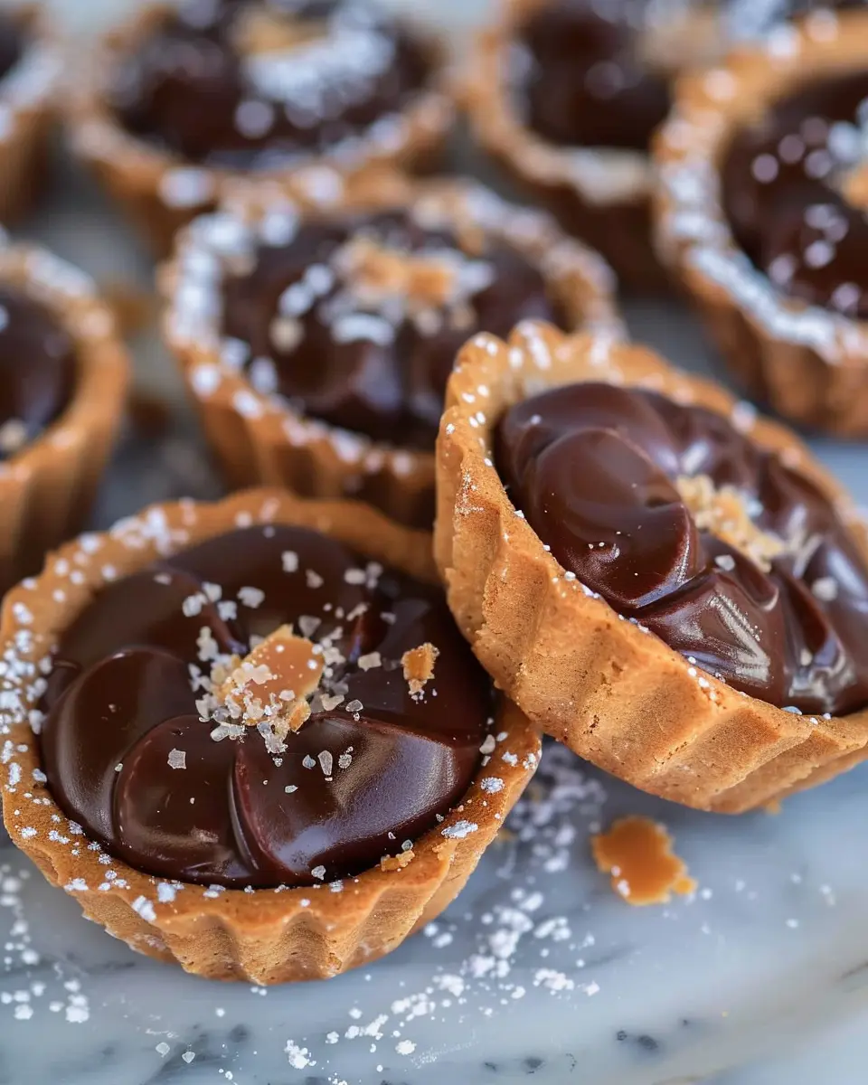 Mini Salted Caramel Chocolate Tarts: Irresistible Gingerbread Cups