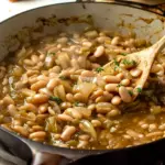 Easy French Onion White Bean Skillet with Miso Broth