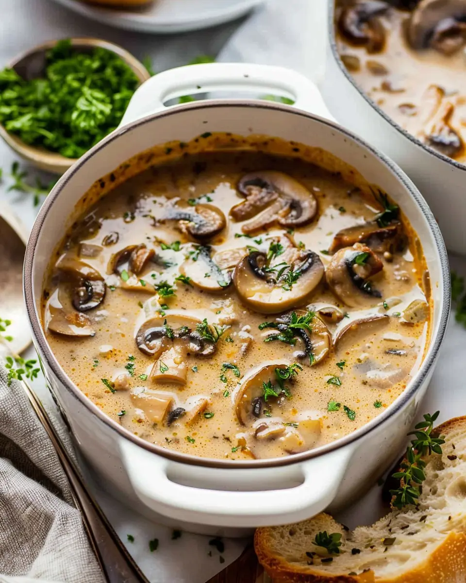 Creamy Hungarian Mushroom Soup: A Cozy Delight with Turkey Bacon