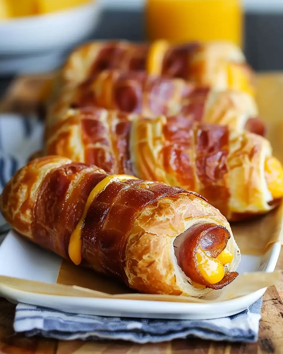 Breakfast Pigs in a Blanket: Easy Turkey Bacon & Chicken Ham Treats
