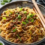 Mongolian Ground Beef Noodles Recipe